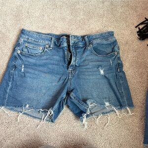 GAP Blue Distressed Jean Shorts